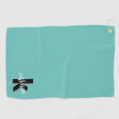 Eenvoudige Minimalistische Monogram Beginletters Golfhanddoek (Horizontaal)