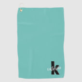 Eenvoudige Minimalistische Monogram Beginletters Golfhanddoek (Voorkant)