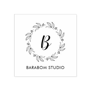 Eenvoudige Minimalistische Monogram / Logo Zakelij Rubberstempel