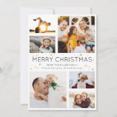 Eenvoudige Minimalistische Multi-Foto Collage Mode Feestdagenkaart (Voorkant)