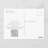 Eenvoudige Minimalistische Multi-Foto QR-Code Webs Briefkaart (Achterkant)