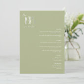 Eenvoudige minimalistische munt groen moderne brui menu (Staand voorkant)