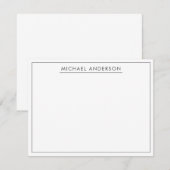 Eenvoudige minimalistische naam met Lijst Notitiekaartje (Voorkant / Achterkant)