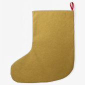 Eenvoudige minimalistische naam Script Gold Grote Kerstsok (Achterkant)