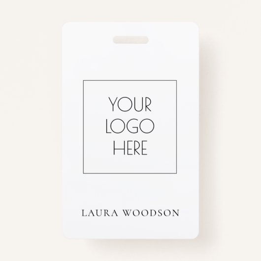 Eenvoudige minimalistische naam van Logo Badge (Voorkant)