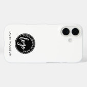 Eenvoudige minimalistische naam van Logo Case-Mate iPhone Case (Achterkant (horizontaal))