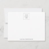 Eenvoudige minimalistische naam van Logo Notitiekaartje (Voorkant)