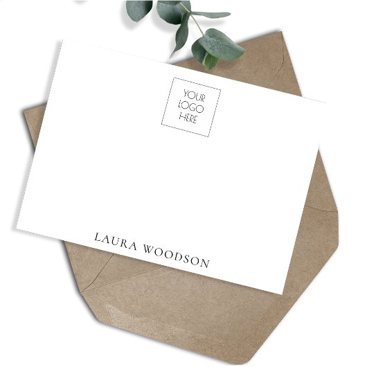 Eenvoudige minimalistische naam van Logo Notitiekaartje