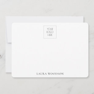 Eenvoudige minimalistische naam van Logo Notitiekaartje