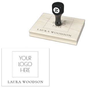 Eenvoudige minimalistische naam van Logo Rubberstempel