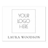 Eenvoudige minimalistische naam van Logo Rubberstempel (Afrduk)