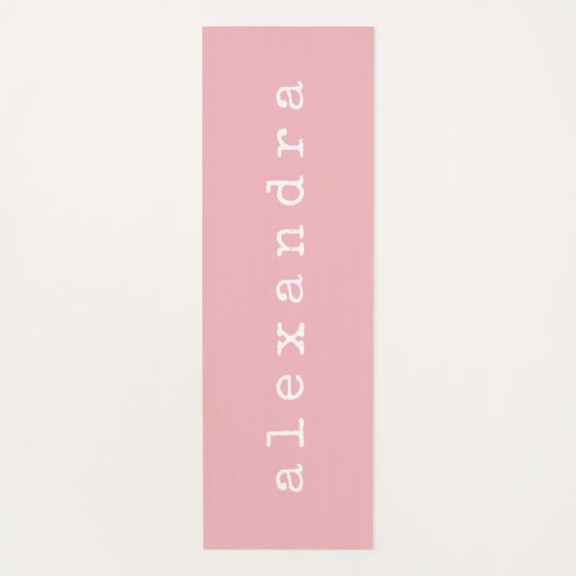 Eenvoudige minimalistische naam voor schrijfmachin yogamat (Voorkant)