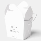 Eenvoudige minimalistische neutrale aangepaste bru bedankdoosjes (Geopend)