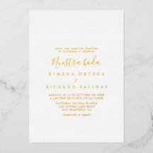 Eenvoudige Minimalistische Nuestra Boda Bruiloft 