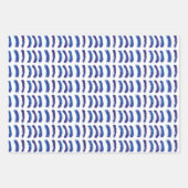Eenvoudige minimalistische olieverf blauwe lijnen inpakpapier vel (Voorkant)