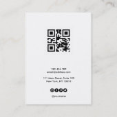 Eenvoudige minimalistische oormerking Ketting QR-c Visitekaartje (Achterkant)