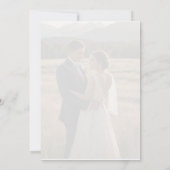 Eenvoudige minimalistische overlay foto bruiloft u kaart (Achterkant)