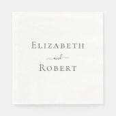 Eenvoudige minimalistische paar namen bruiloft servet (Voorkant)