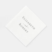 Eenvoudige minimalistische paar namen bruiloft servet (Hoek)