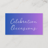 Eenvoudige minimalistische Paarse gradiënt QR Visitekaartje (Voorkant)