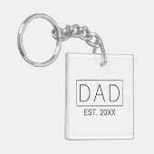 Eenvoudige minimalistische papa typografie | SLEUT Sleutelhanger (Voorkant Links)