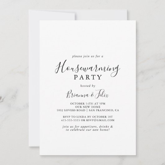 Eenvoudige minimalistische Partij voor de opwarmin Kaart (Voorkant)