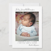 Eenvoudige minimalistische pasgeboren fotostermen  aankondiging (Voorkant)