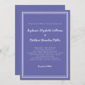 Eenvoudige minimalistische periwinkle Blue & White Kaart (Voorkant / Achterkant)