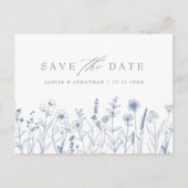 Eenvoudige minimalistische Periwinkle Floral Bewaa Briefkaart (Voorkant)