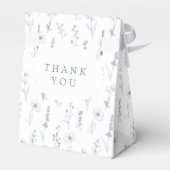 Eenvoudige minimalistische Periwinkle Wildflower b Bedankdoosjes (Achterkant)