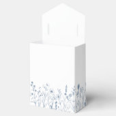 Eenvoudige minimalistische Periwinkle Wildflower b Bedankdoosjes (Geopend)