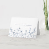Eenvoudige minimalistische Periwinkle Wildflower b Bedankkaart (Achterkant)