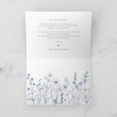 Eenvoudige minimalistische Periwinkle Wildflower b Bedankkaart (Binnen)