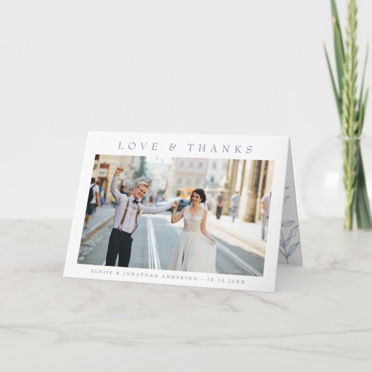 Eenvoudige minimalistische Periwinkle Wildflower b Bedankkaart (Voorkant)