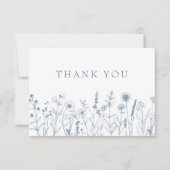 Eenvoudige minimalistische Periwinkle Wildflower b Bedankkaart (Voorkant)
