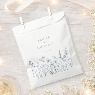 Eenvoudige minimalistische Periwinkle Wildflower b Bedankzakje