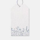 Eenvoudige minimalistische Periwinkle Wildflower b Cadeaulabel (Achterkant)