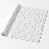 Eenvoudige minimalistische Periwinkle Wildflower b Cadeaupapier (Uitgerold)