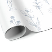 Eenvoudige minimalistische Periwinkle Wildflower b Cadeaupapier (Rol Hoek)
