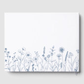 Eenvoudige minimalistische Periwinkle Wildflower b Gastenboek (Achterkant)