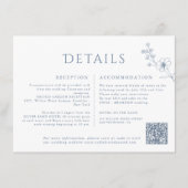 Eenvoudige minimalistische Periwinkle Wildflower b Informatiekaartje (Voorkant)