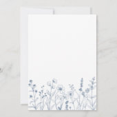 Eenvoudige minimalistische Periwinkle Wildflower b Kaart (Achterkant)