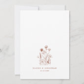 Eenvoudige minimalistische Periwinkle Wildflower b Kaart (Achterkant)