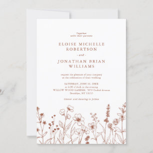 Eenvoudige minimalistische Periwinkle Wildflower b Kaart