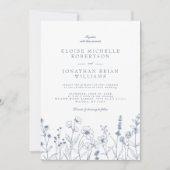 Eenvoudige minimalistische Periwinkle Wildflower b Kaart (Voorkant)