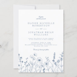 Eenvoudige minimalistische Periwinkle Wildflower b Kaart