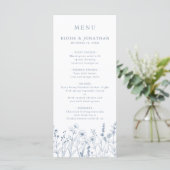 Eenvoudige minimalistische Periwinkle Wildflower b Menu (Staand voorkant)