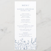 Eenvoudige minimalistische Periwinkle Wildflower b Menu (Voorkant)