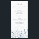 Eenvoudige minimalistische Periwinkle Wildflower b Menu<br><div class="desc">Eenvoudig minimalistisch elegant stoffig blauw periklinkel modern huwelijksmenu met wilde bloemen. Vind meer overeenkomende design en variaties uit mijn winkel. En neem gerust contact met me op voor verdere aanpassing of overeenkomende items.</div>