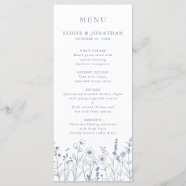 Eenvoudige minimalistische Periwinkle Wildflower b Menu